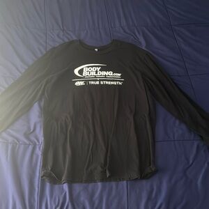 Next level apparel Body Building.com True strength long sleeve shirt